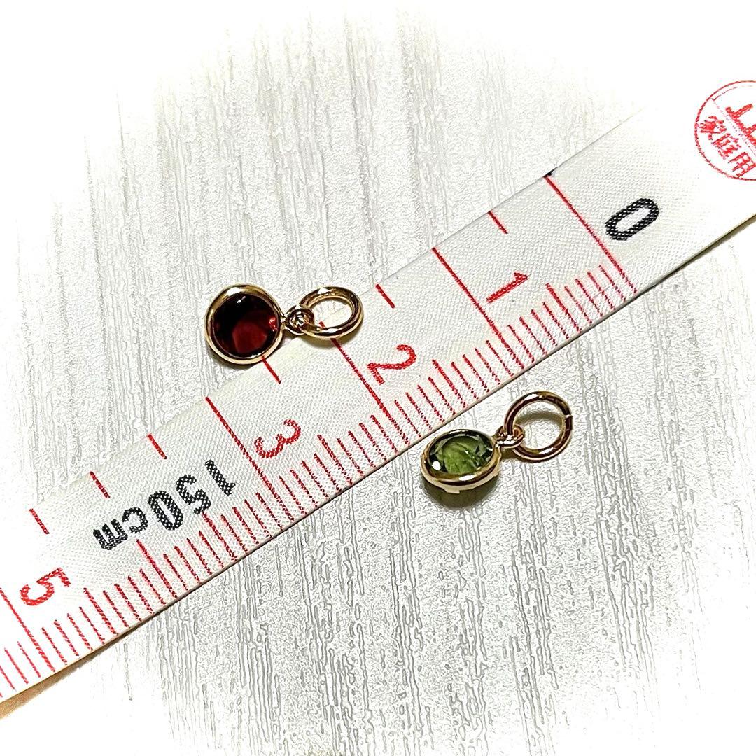 14kgf 1粒ベゼルネックレストップ⋆˙⟡2チャーム