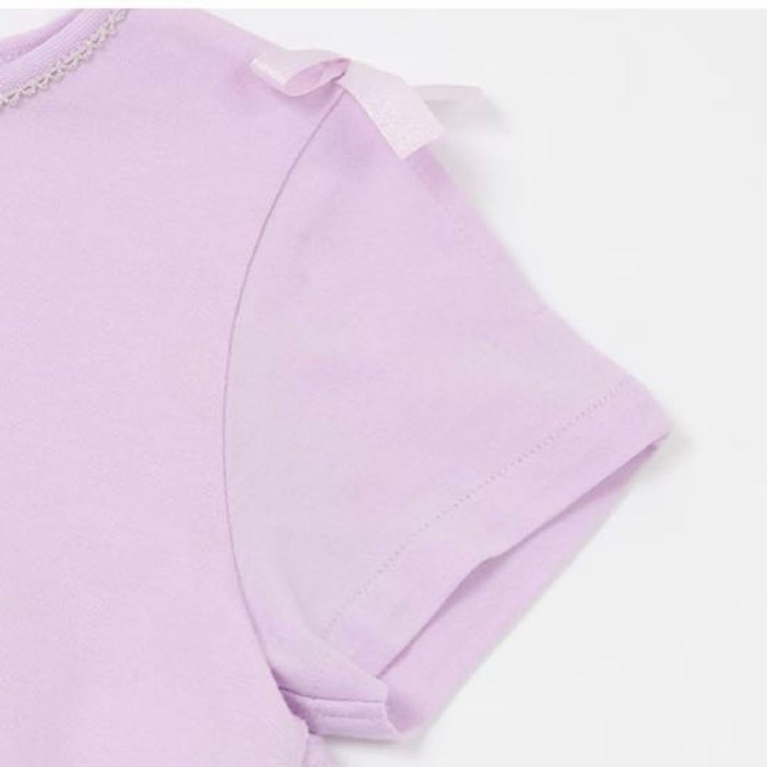 メゾピアノ シェル柄　切替カットワンピース　130