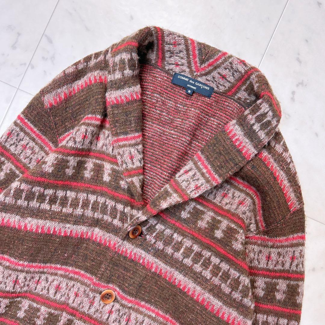 コムデギャルソンオム ネイティブ柄 カーディガン S AD2013