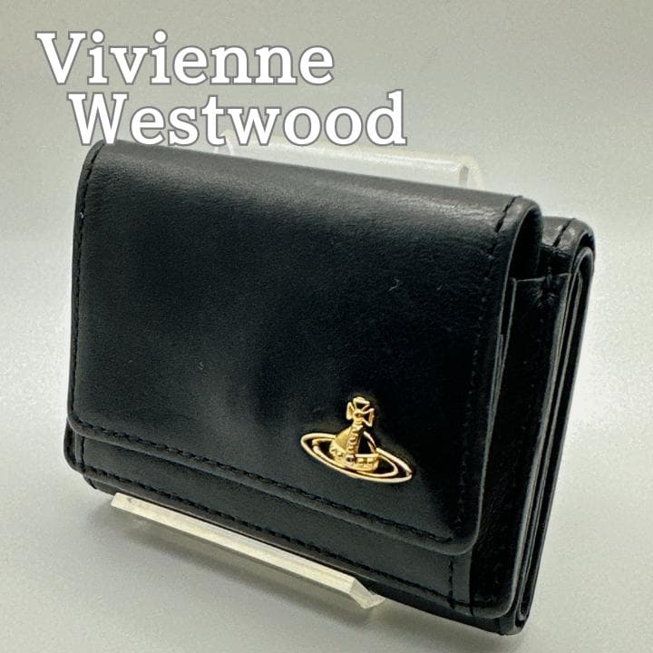 Vivienne Westwood ゴールドオーブロゴ 三つ折り財布 ミニ財布