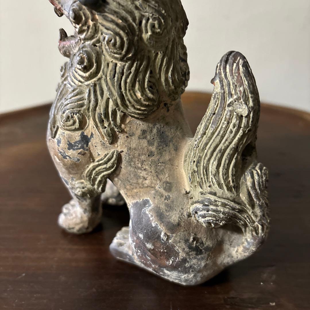 古琉球　壷屋　シーサー　狛犬　アンティーク　骨董信仰　招き猫　福助　古美術　李朝