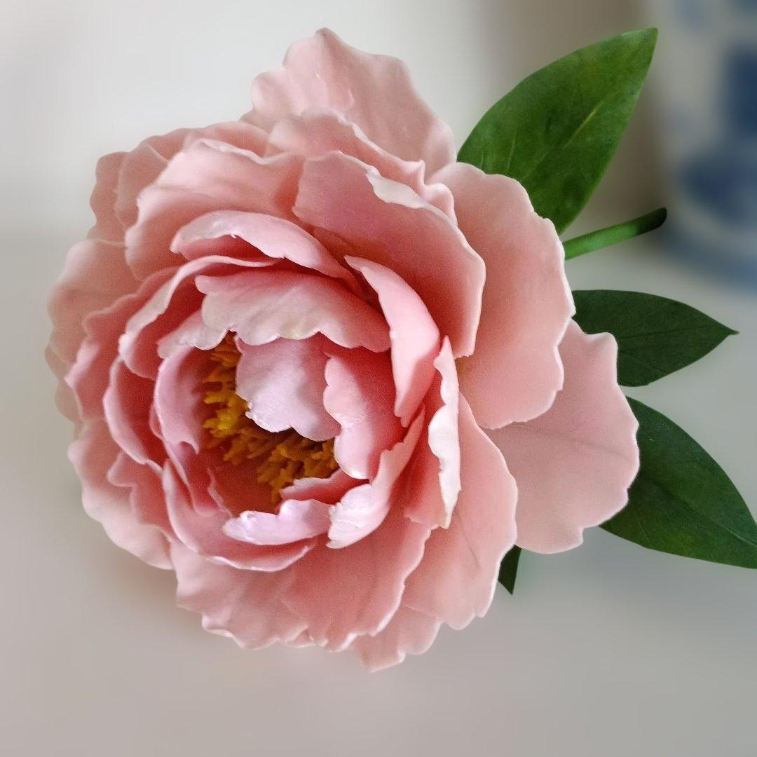 専用　芍薬アレンジ　迎春花　お正月アレンジ　クレイフラワー 樹脂粘土