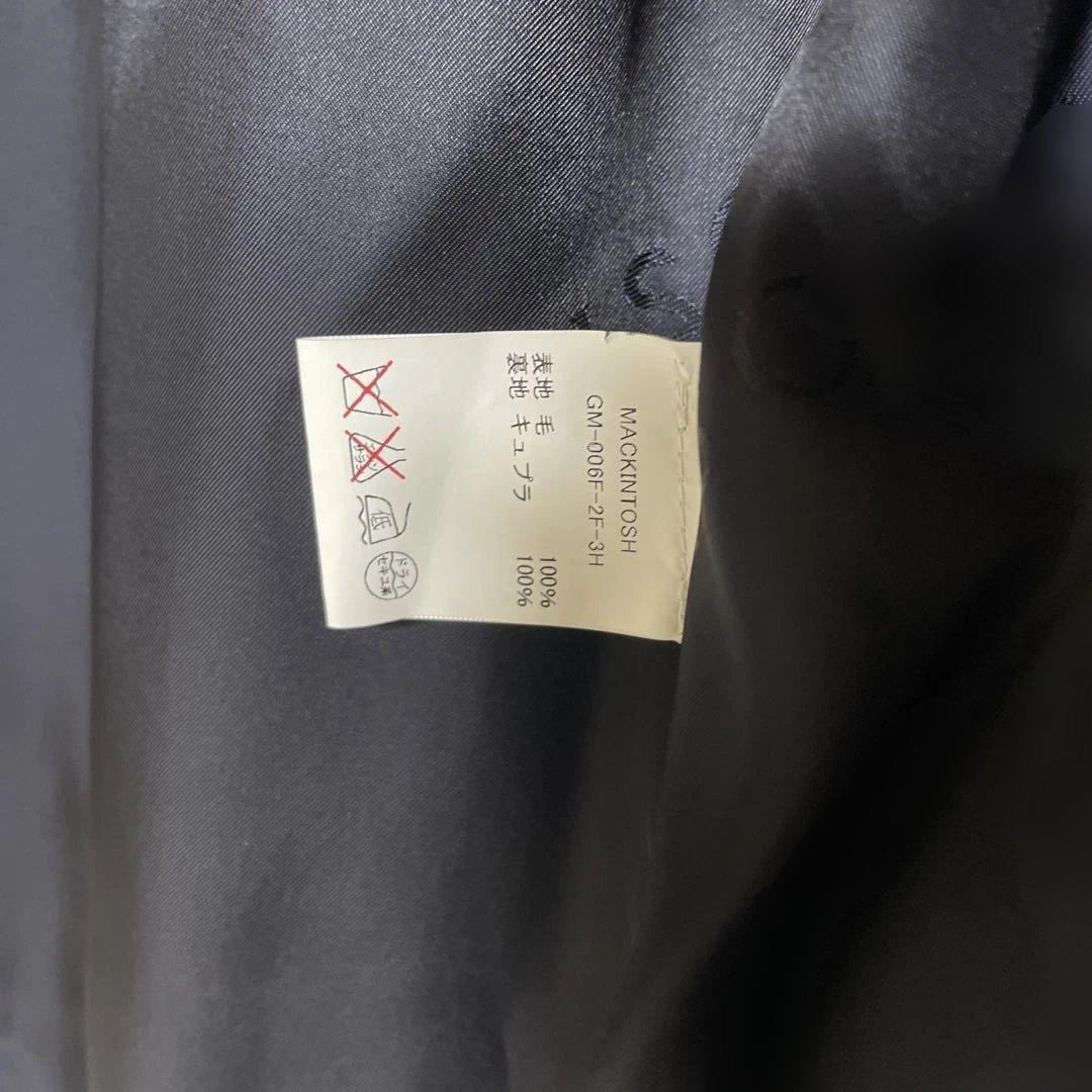 【美品】マッキントッシュ ステンカラーコート Lロロピアーナ ネイビー