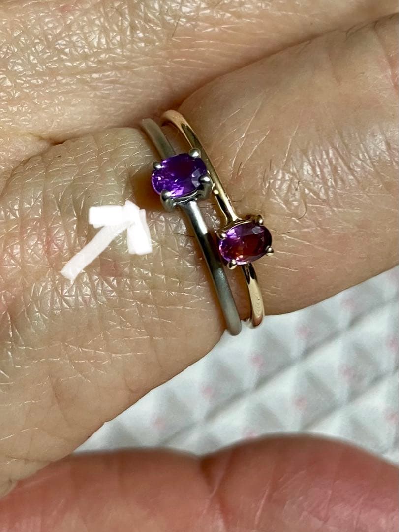 pt900＊バイカラーサファイアリングです