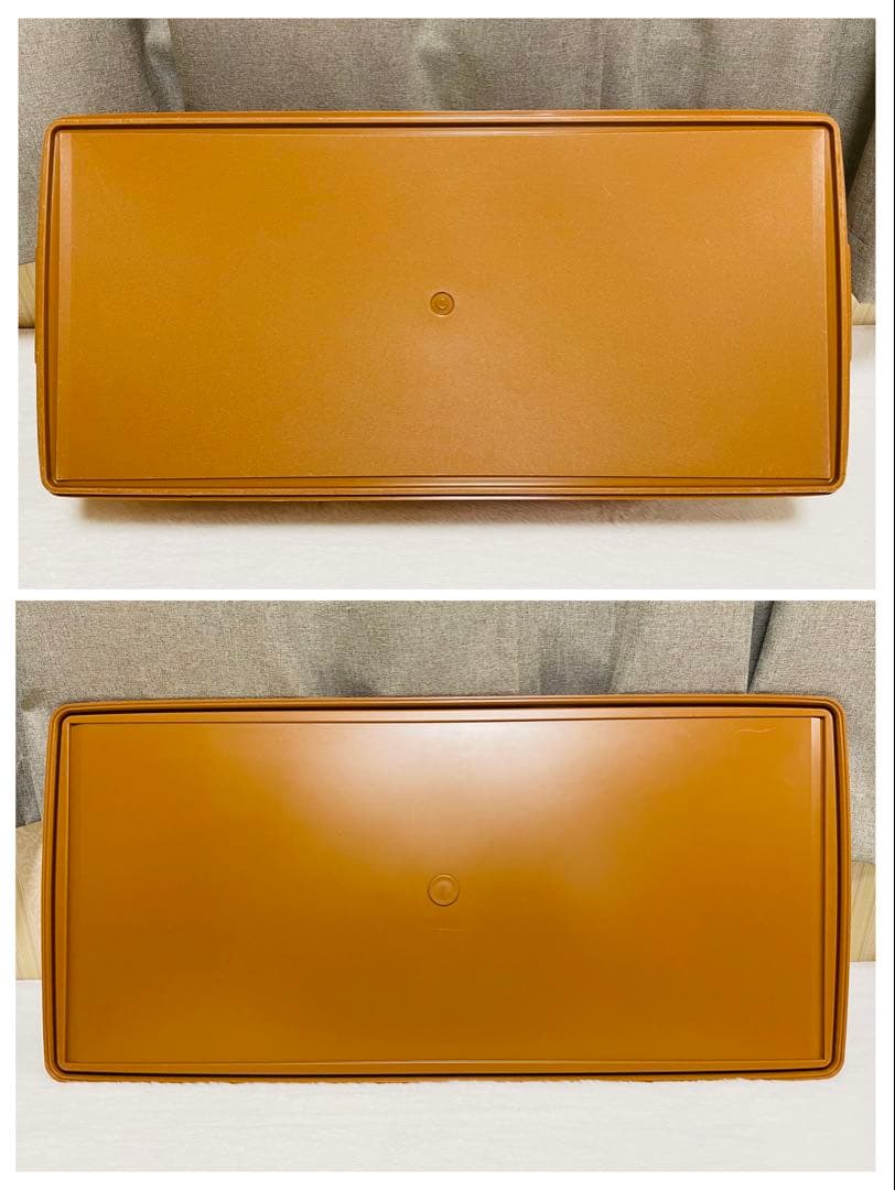 2個セット/送料込み/タッパーウェア/ディープ/ロング/スーパーケース/セピア