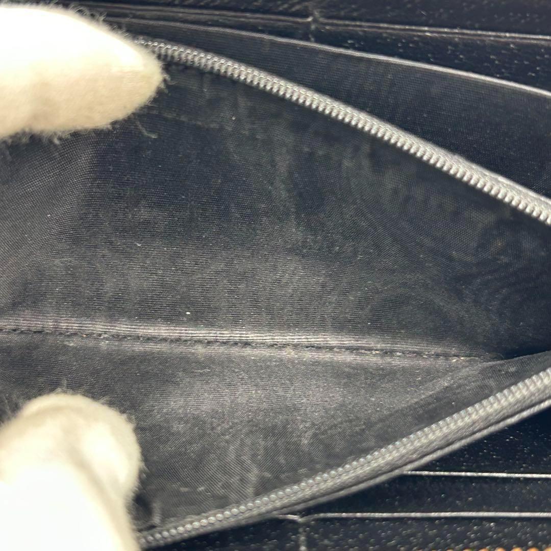 【GUCCI】長財布 メタルビー 蜂 ラウンドファスナー アニマリエ レザー 黒