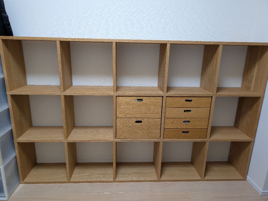 あらあおぱぱ スタッキングシェルフ チェスト2つ付き 5x3段