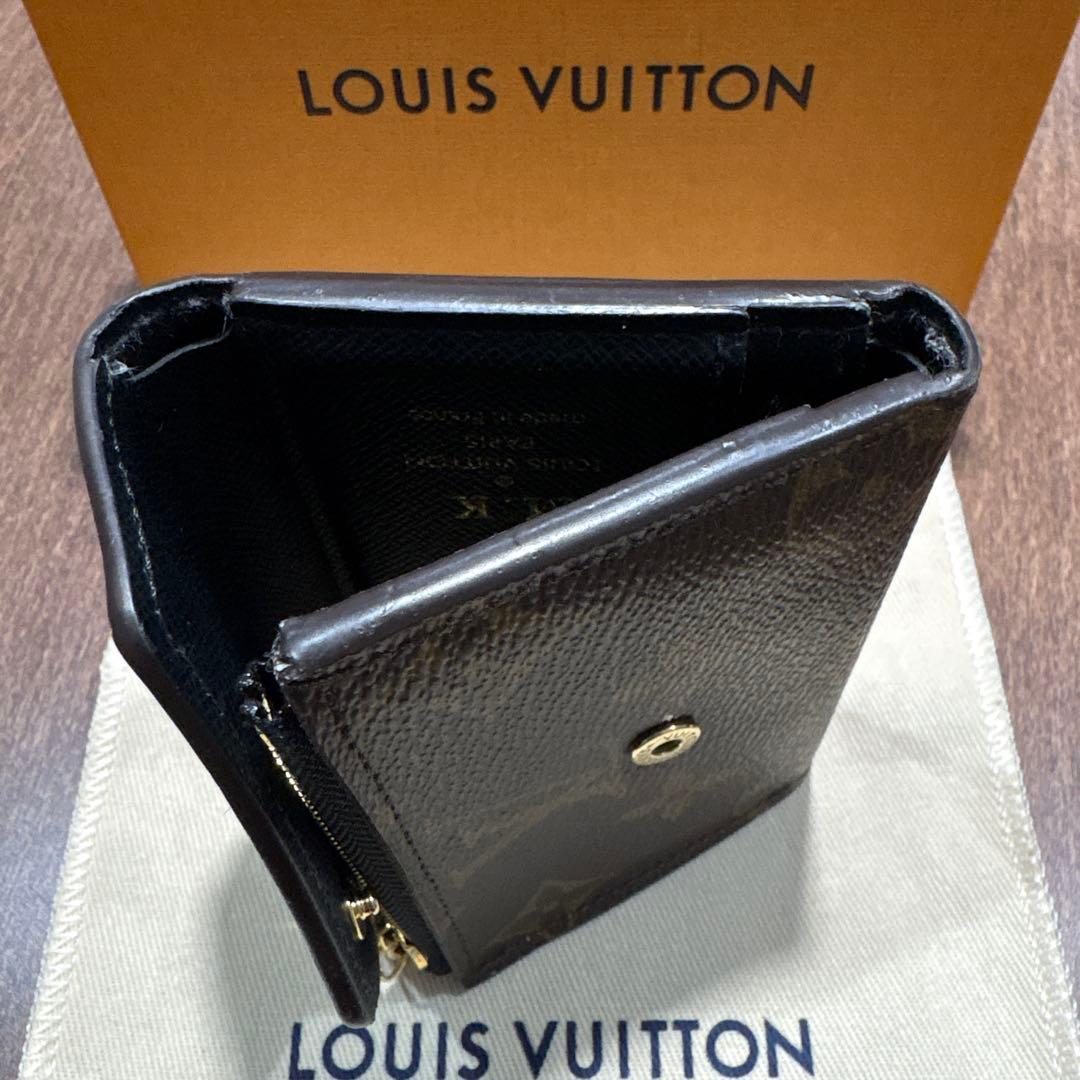 ルイヴィトン モノグラム ポルトフォイユ ゾエ 二つ折り 財布 リバース 茶色