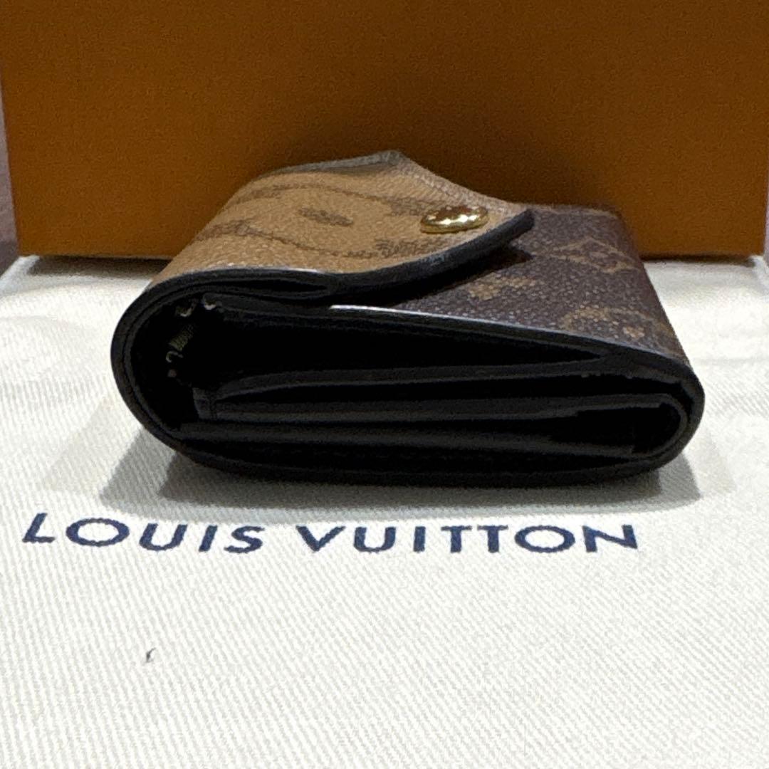ルイヴィトン モノグラム ポルトフォイユ ゾエ 二つ折り 財布 リバース 茶色