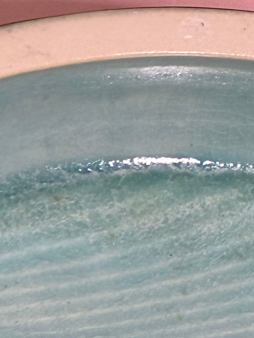 茶道具　喰籠　菓子器　蓋付き　陶芸品　脚付き　水色釉薬