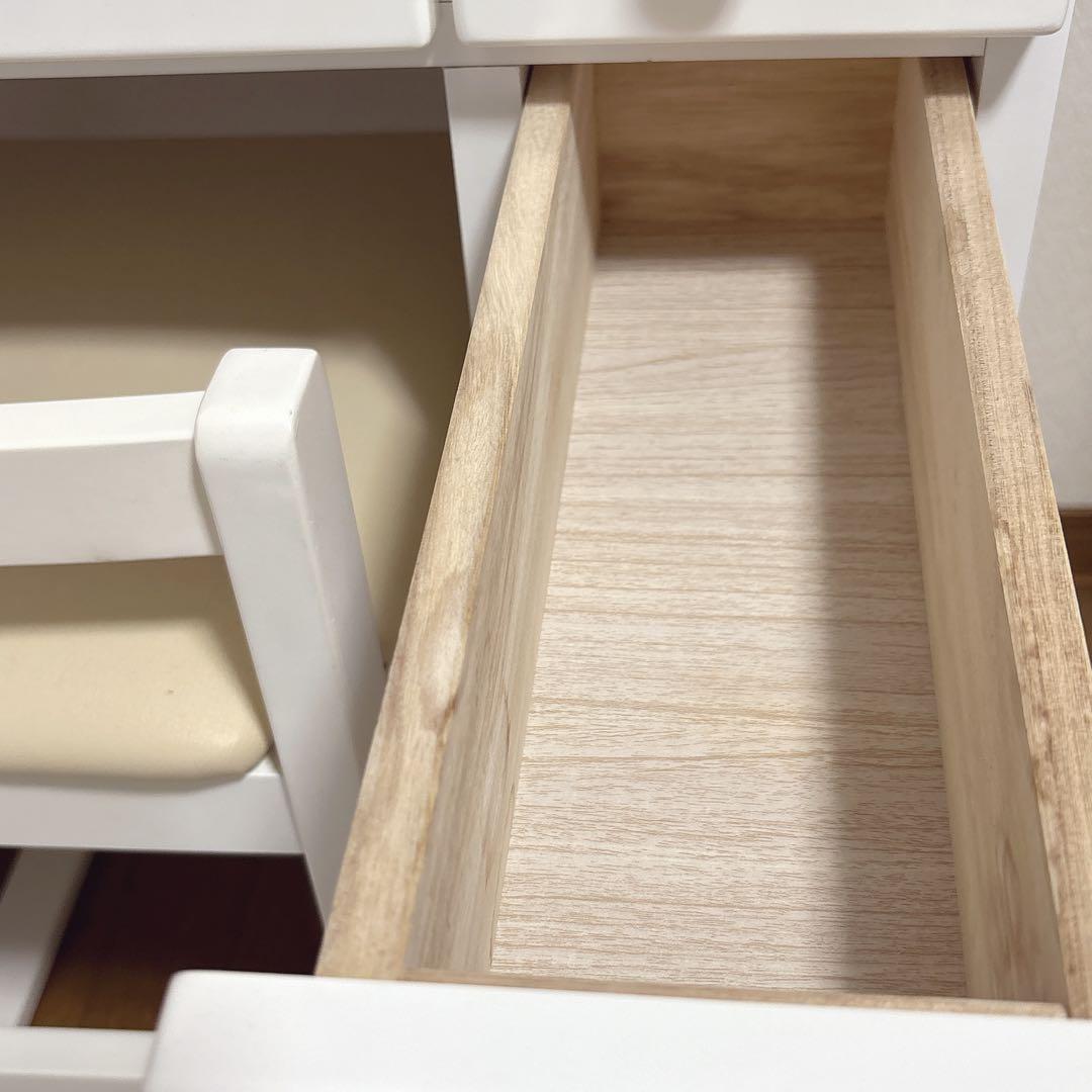 ドレッサー 幅60cm 楽天１位 白 ホワイト クリスタル取手　送料込み