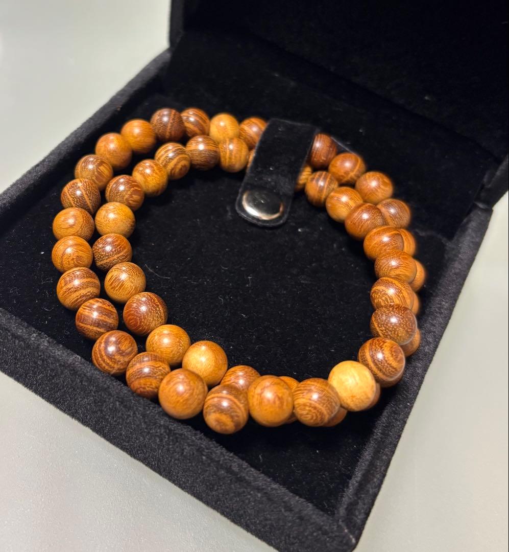 希少木 金絹楠五十四玉ブレスレット