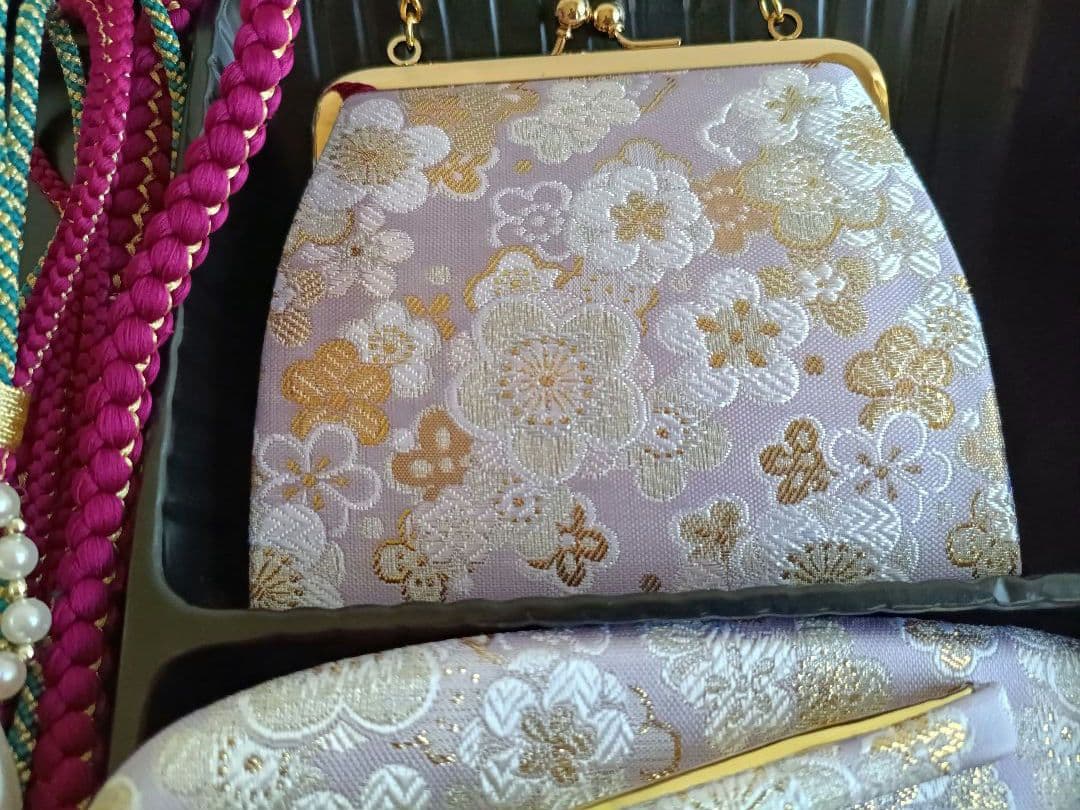 新品☆薄紫の着物に薄いピンクの作り帯