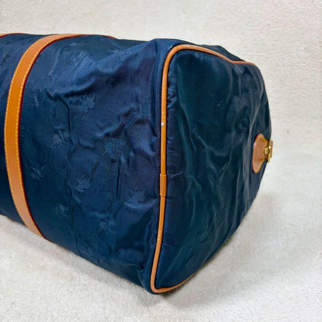 【美品✨】ハンティングワールド　ボストン 紺　総柄　バチュークロス　2way