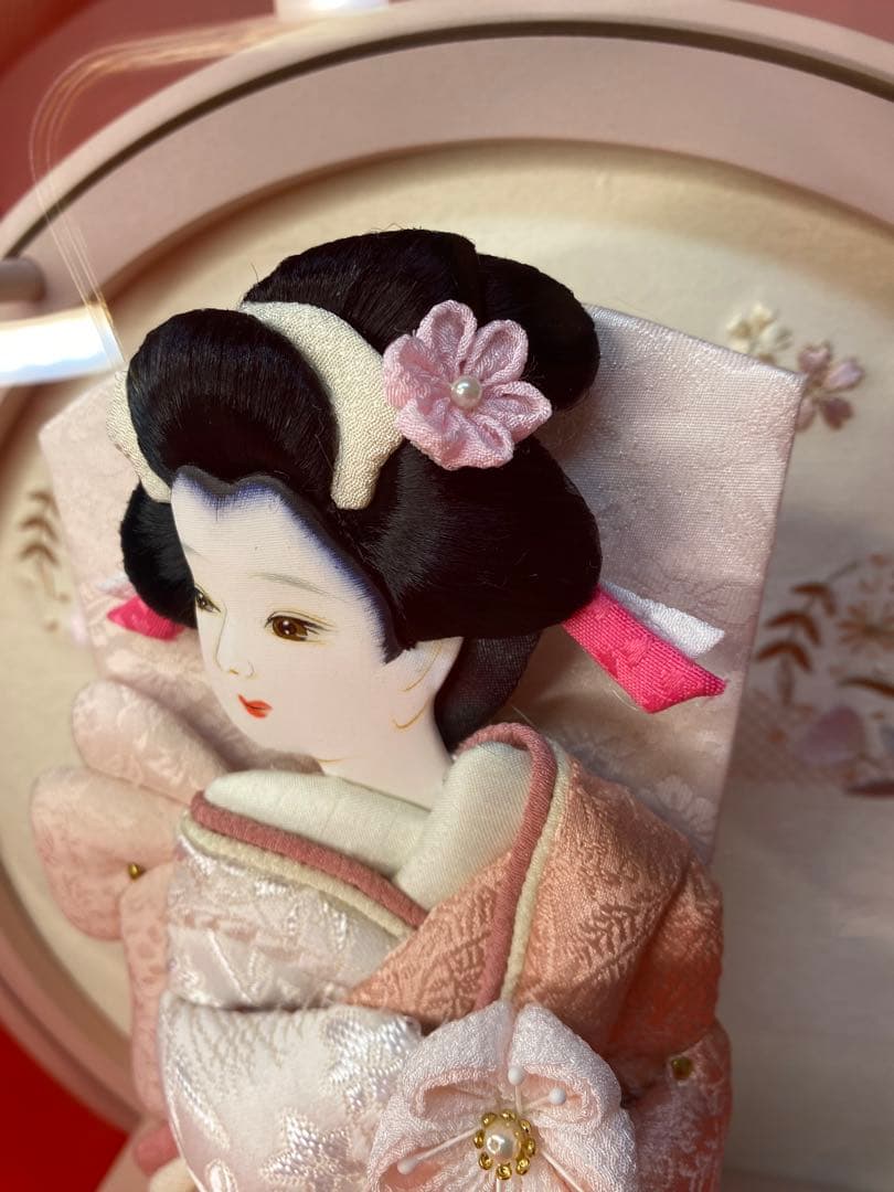 羽子板　円形アクリルケース７号・サイズ間口約３４×奥行約１６×高さ約２９㎝