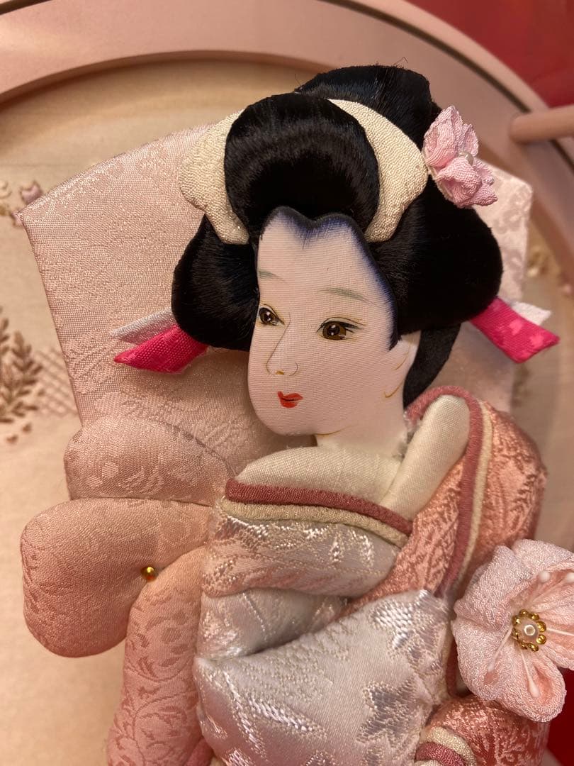 羽子板　円形アクリルケース７号・サイズ間口約３４×奥行約１６×高さ約２９㎝