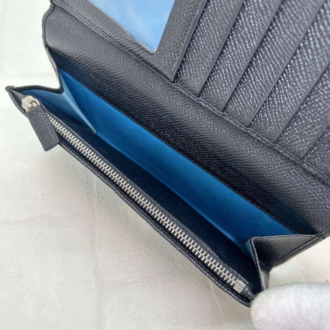 美品✨ブルガリ BVLGARI ロゴリング 長財布 ブラック 黒 シルバー金具