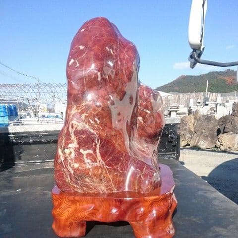 特大紅加茂石 庭石 鑑賞石 原石 置物 オブジェ インテリア 原石