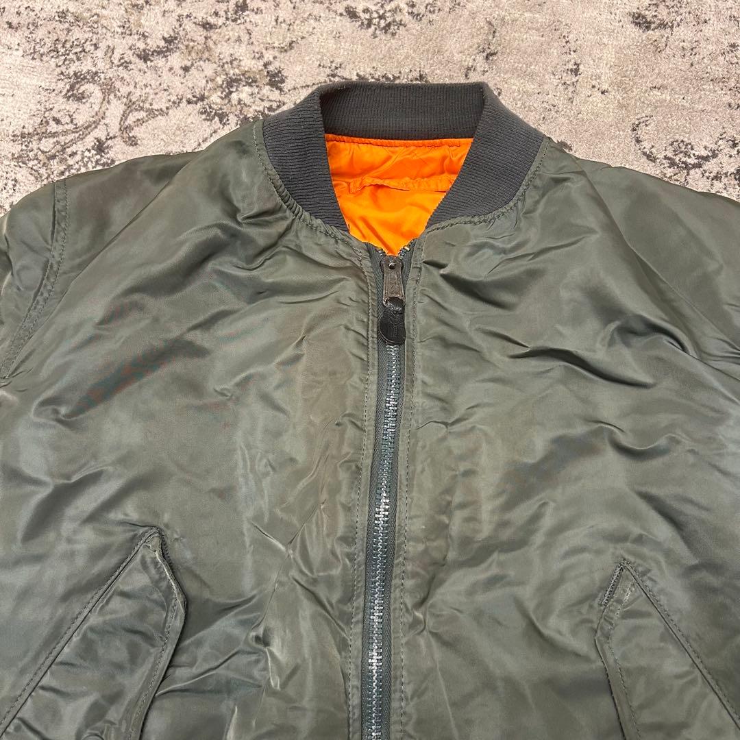 ALPHA 90s USA 黒タグ　MA-1 ミリタリージャケットL