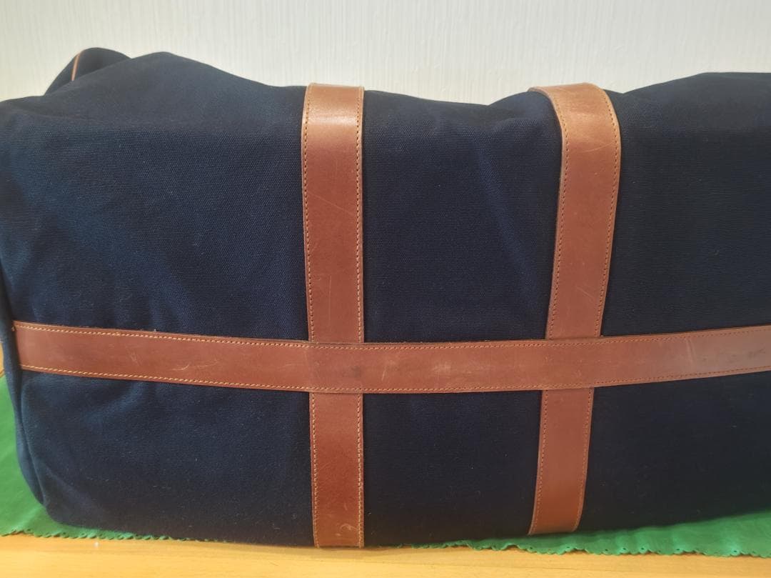 Polo Ralph Lauren ボストンバッグ ナイロン レザー刺繍クマ