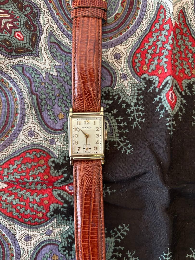 レ*チ様 激安早物勝ハミルトン　希少EATON 手巻植字インデックス18金無垢素