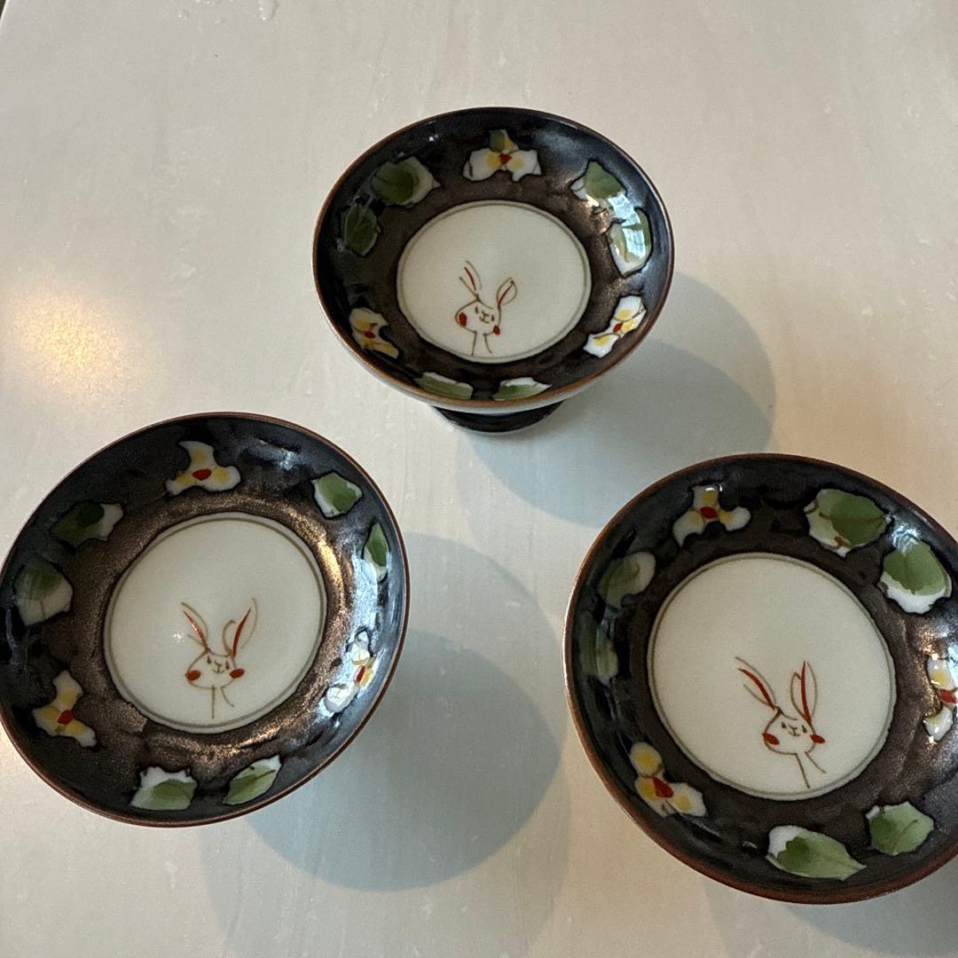 空萌工房　うさぎ　足付き器