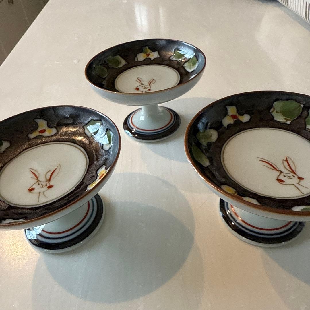 空萌工房　うさぎ　足付き器