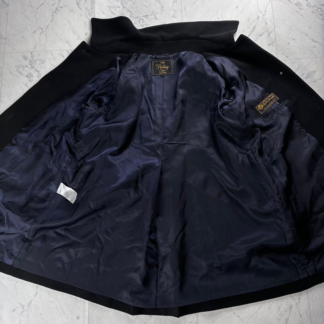 美品 大きいサイズ 44 23区 ロロピアーナ Aライン ロングコート ブラック