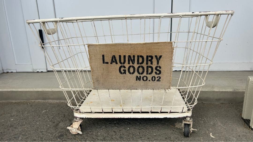 アンティークランドリーBOX インテリア　キャスター