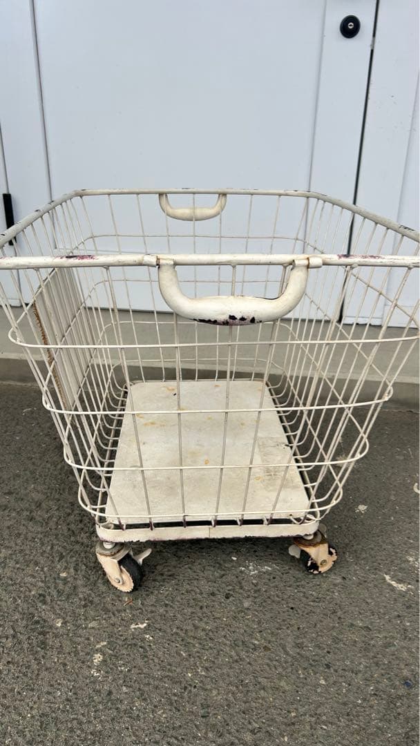 アンティークランドリーBOX インテリア　キャスター