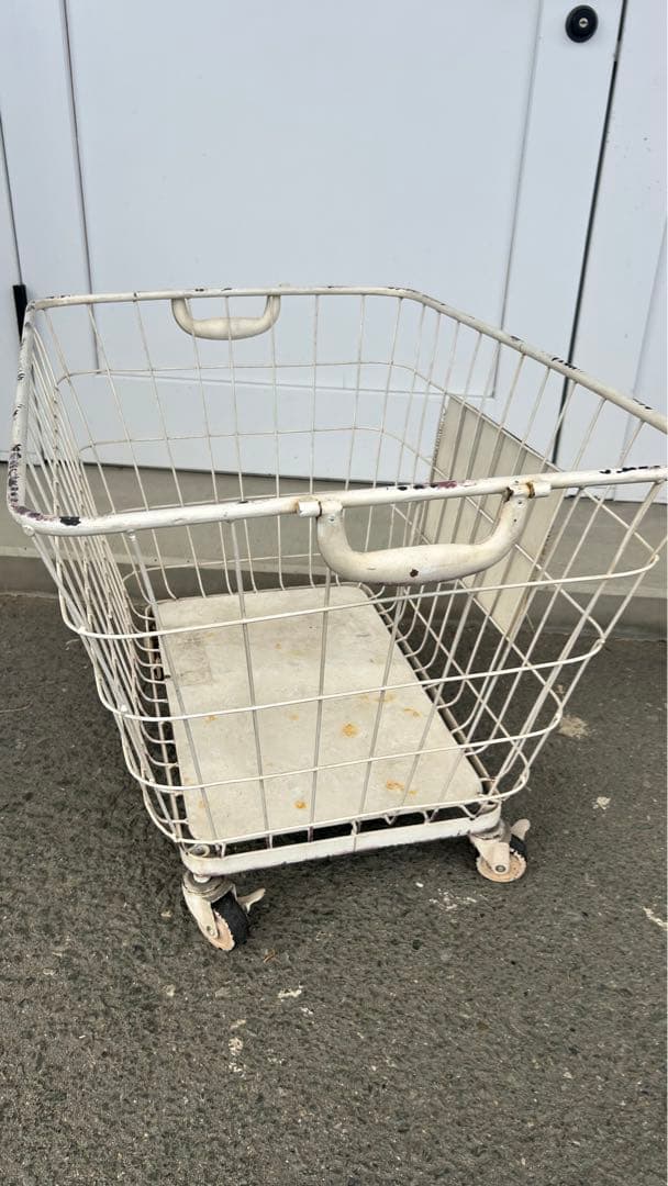 アンティークランドリーBOX インテリア　キャスター