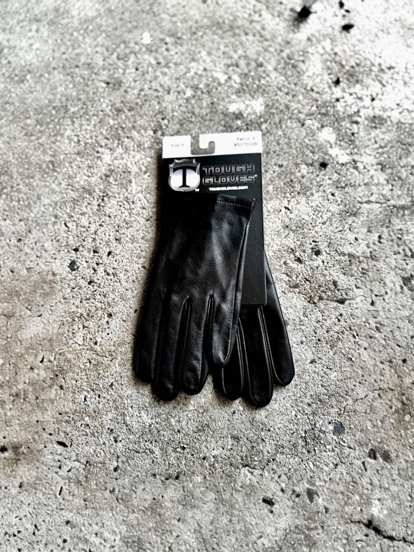 希少 Tough Gloves 革手袋 レザーグローブ 警察官 黒 レザー手袋