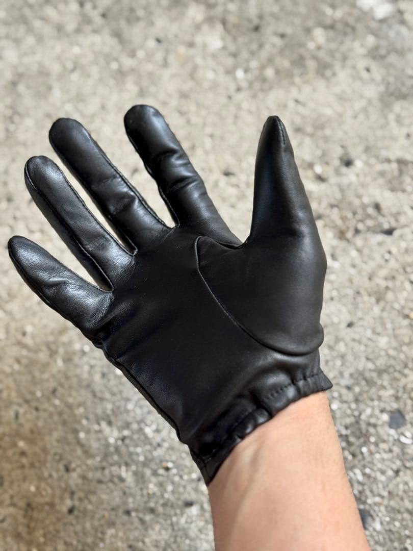 希少 Tough Gloves 革手袋 レザーグローブ 警察官 黒 レザー手袋