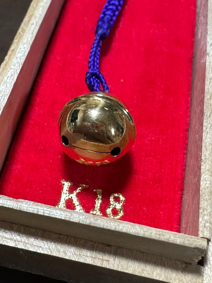 K18 鈴 ストラップ