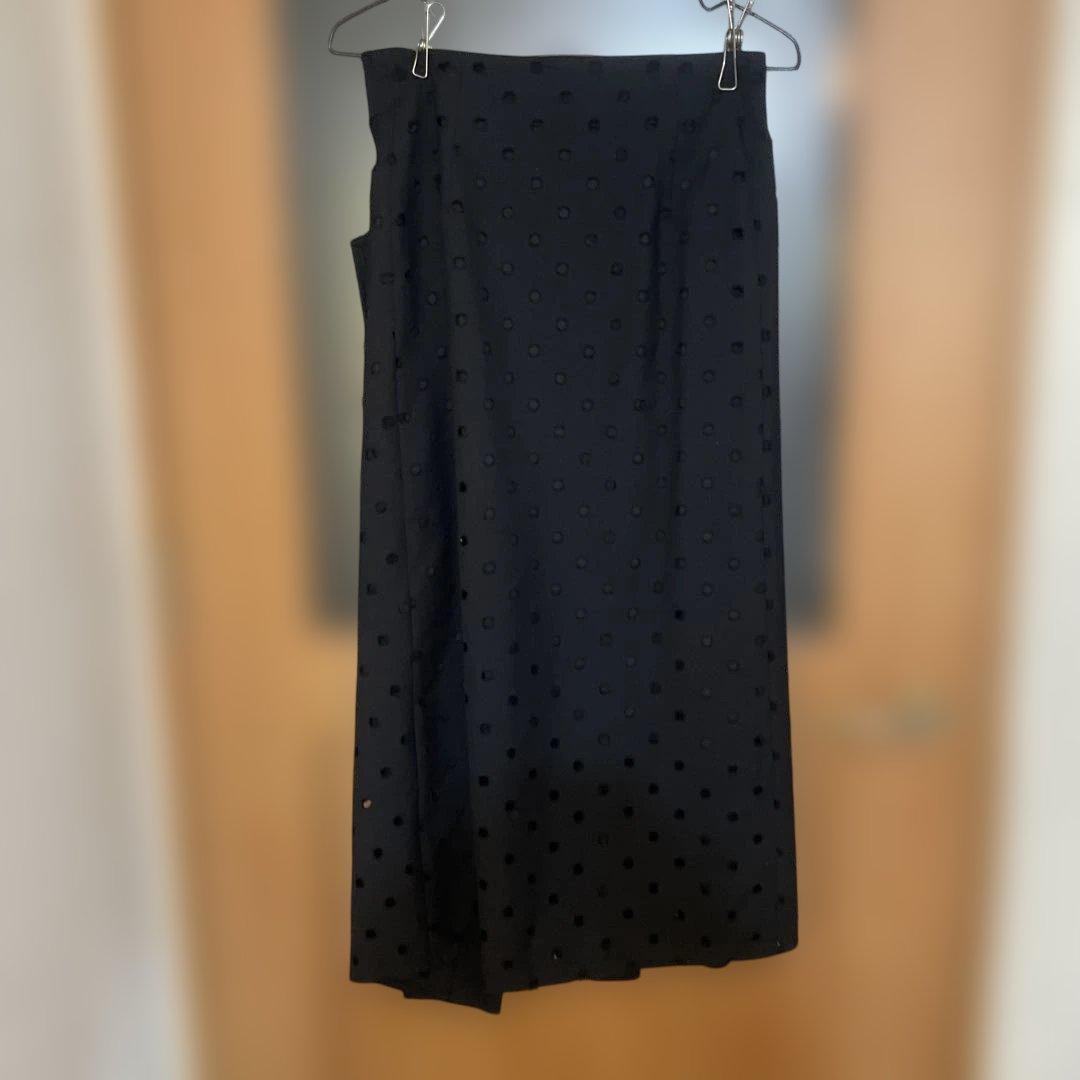 Y's プリーツ ロング巻きスカート