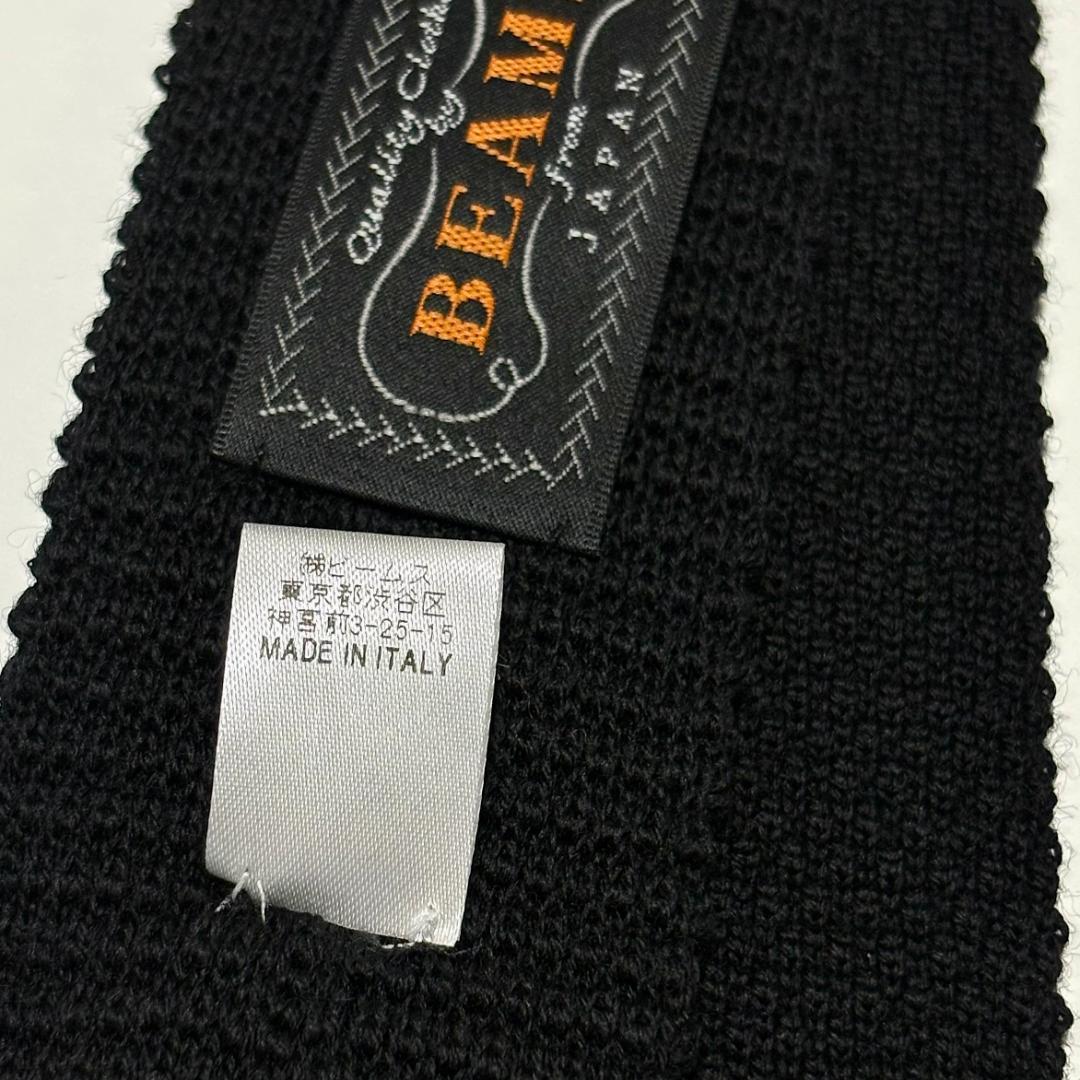 ⭐️新品未使用 BEAMS PLUS イタリア製 ウールニットタイ 黒