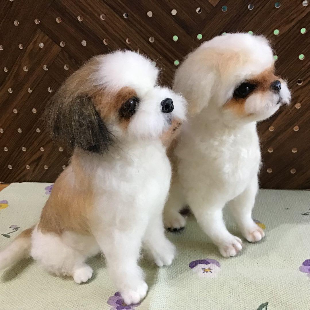 (^^)様確認用（シーズーお座り2体、ウェルカムボード）