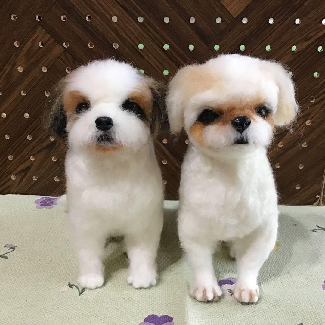 (^^)様確認用（シーズーお座り2体、ウェルカムボード）