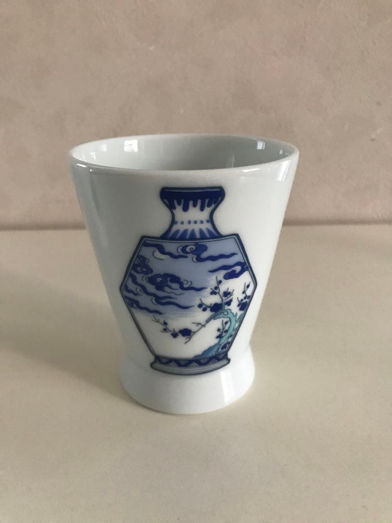 【新品】【深川製磁】ブルーチャイナ ゴブレットマグカップ＆小皿ペア