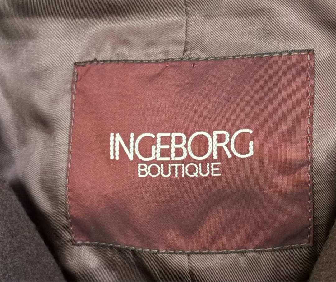 インゲボルグ ダッフルコート 4トグル Aライン　フード付き　ブラウン