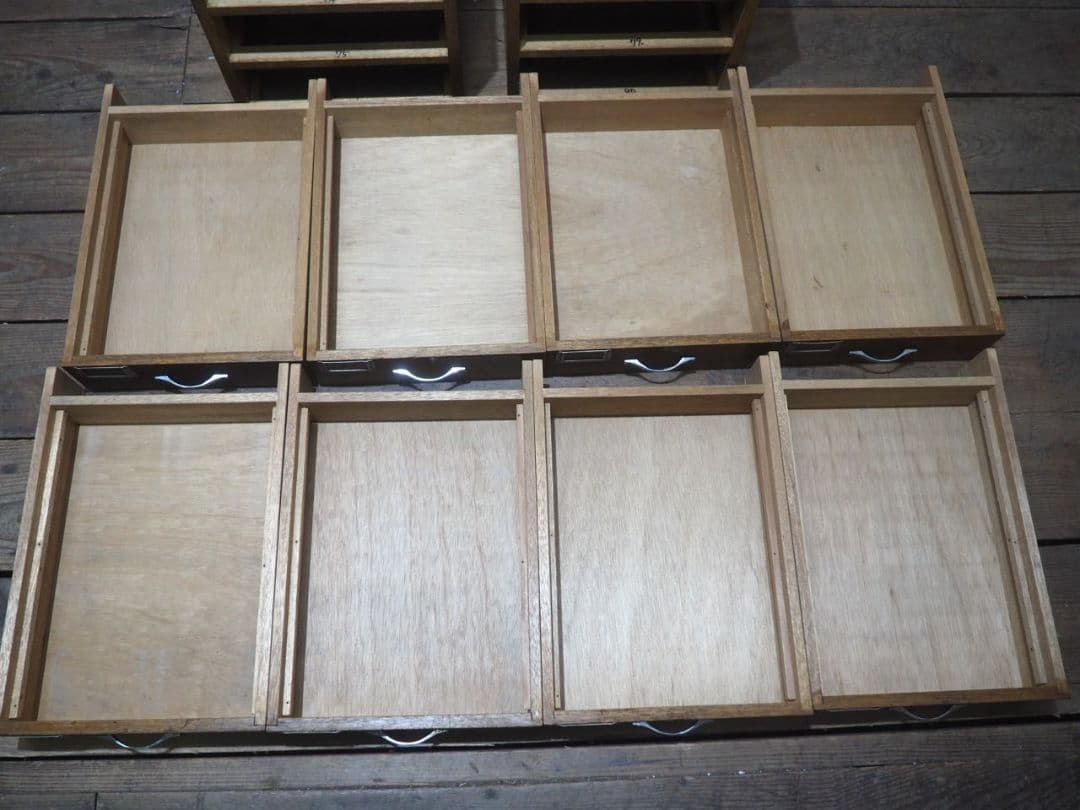 1399　2台セット　ビンテージ　小引き出し　収納棚　書類ケース　レトロ　古家具