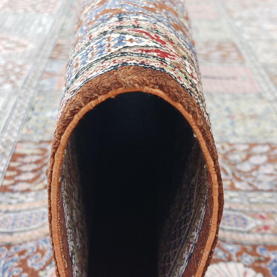 Y3327 ペルシャ絨毯 クム ババイ工房 シルク100% 手織100万ノット