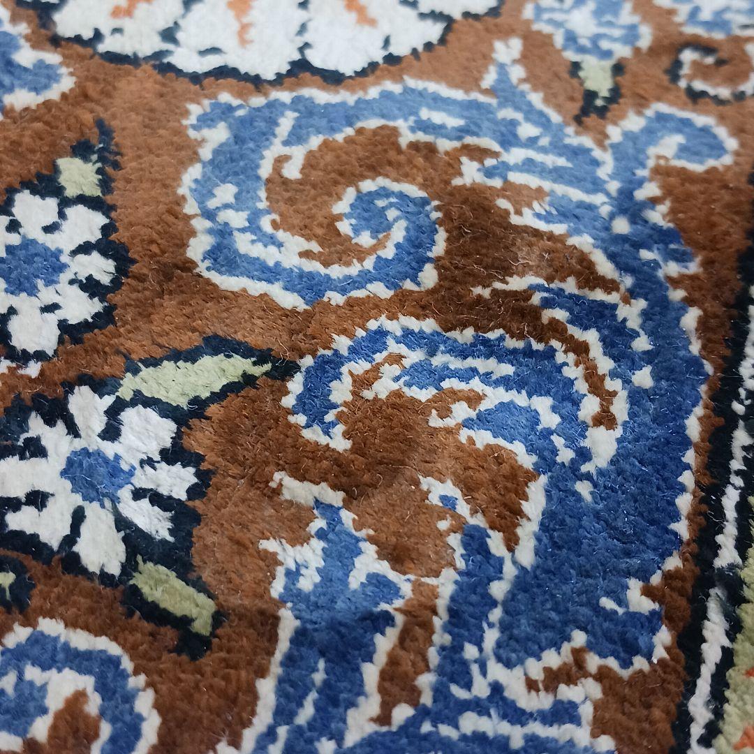 Y3327 ペルシャ絨毯 クム ババイ工房 シルク100% 手織100万ノット