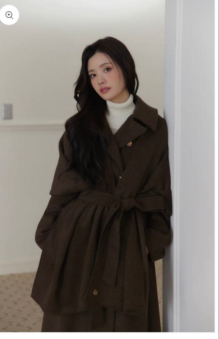 ポローラ poláura MANY WAYウールロングトレンチコート ブラウン