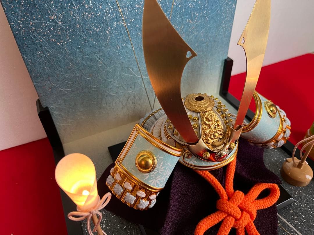 5号白鉢水色吹き返しの兜セット