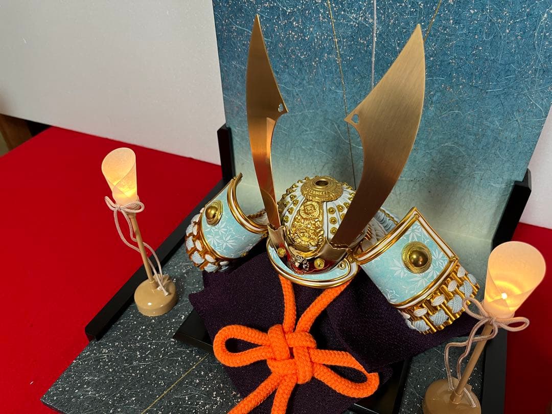 5号白鉢水色吹き返しの兜セット