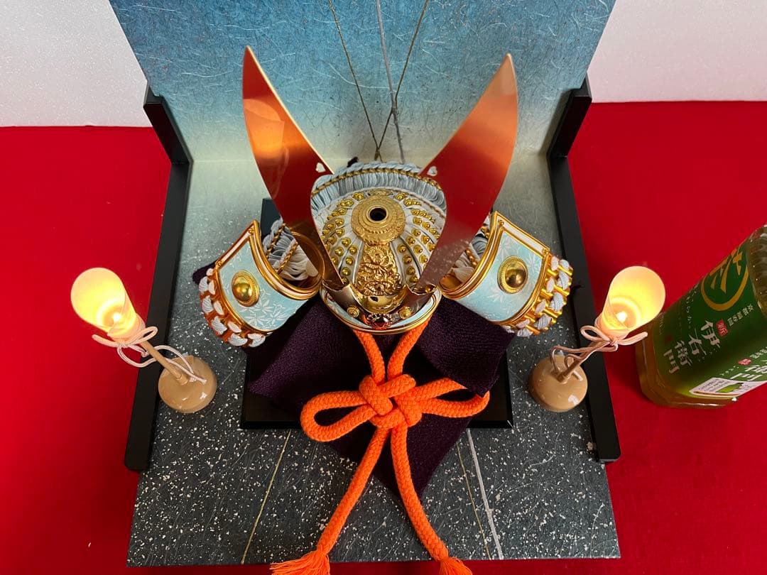 5号白鉢水色吹き返しの兜セット