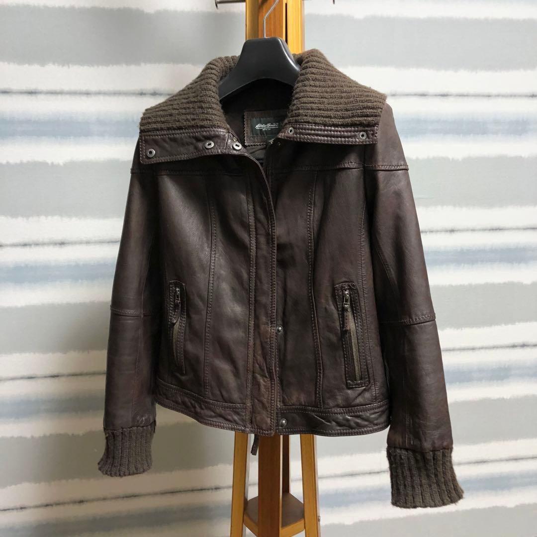 ☆超希少/羊革！【Eddie Bauer】エディーバウアー　ラムレザージャケット