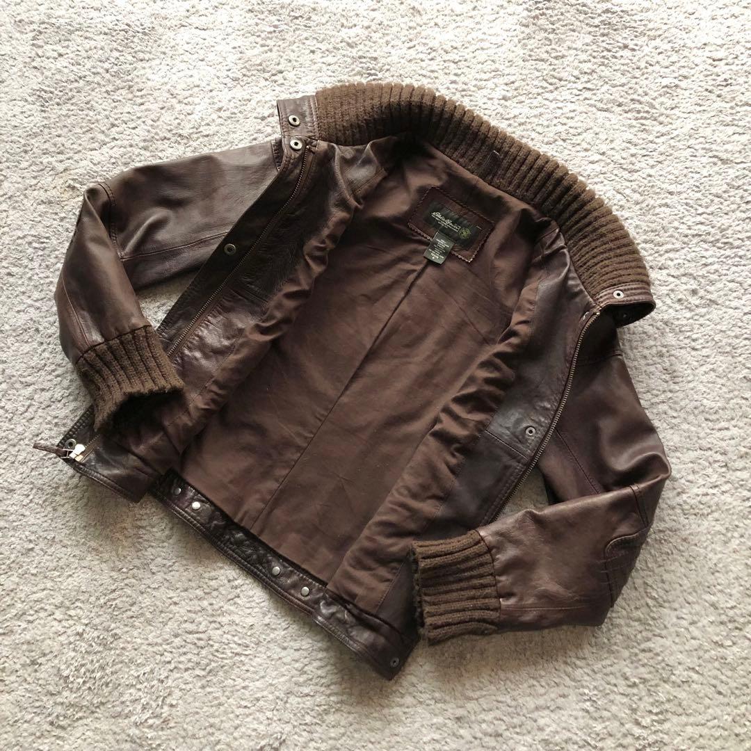 ☆超希少/羊革！【Eddie Bauer】エディーバウアー　ラムレザージャケット