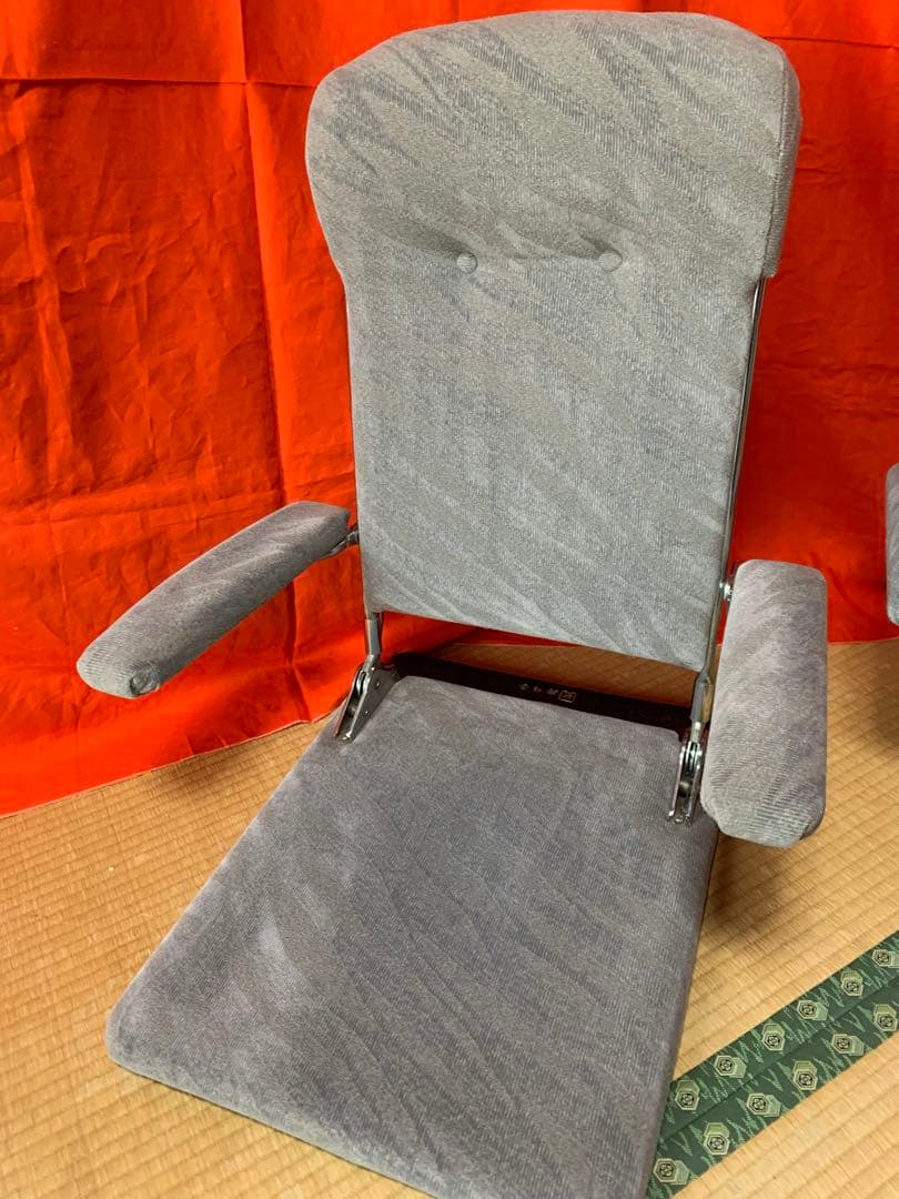 リクライニング（3段階）座椅子 両肘付き×2個セット